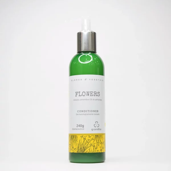 Flowers Conditioner calmante del cuero cabelludo, trata el cabello fino y delicado