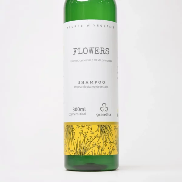 Flowers Shampoo calmante del cuero cabelludo, trata el cabello fino y delicado